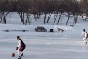 有心了！两名球迷在滑雪场致敬詹姆斯韦德经典连线！